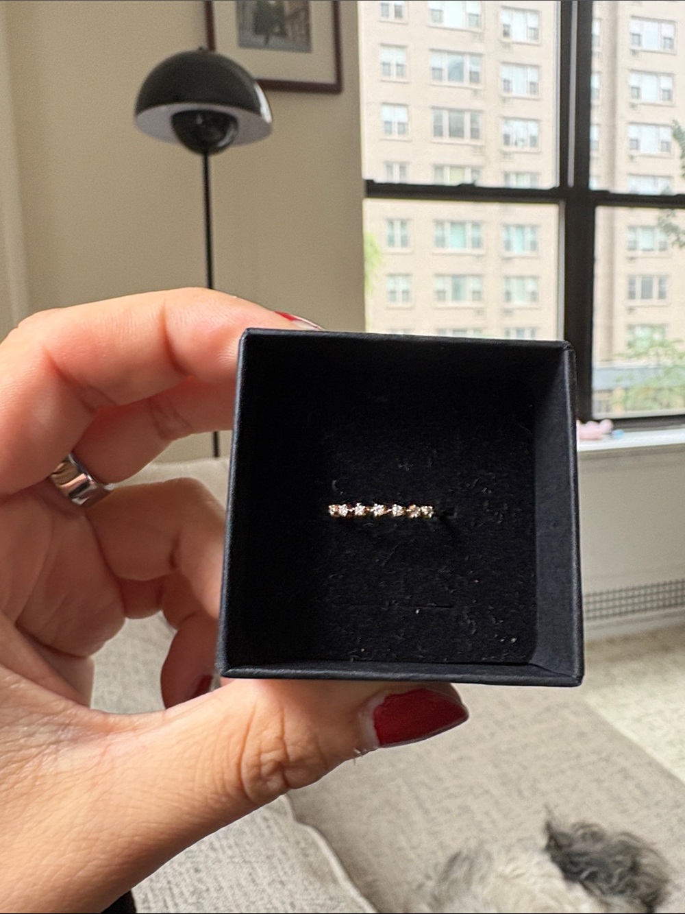 Catbird x Leith Clark Slice of Moon Diamond Ring – 14k Gold, Size 6 NWT